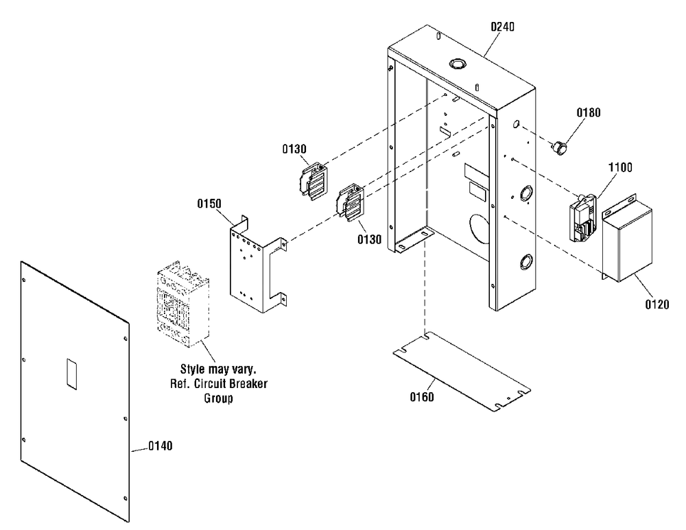 Control Box Group Diagram and Parts List for 076167-01  Briggs and Stratton Generator